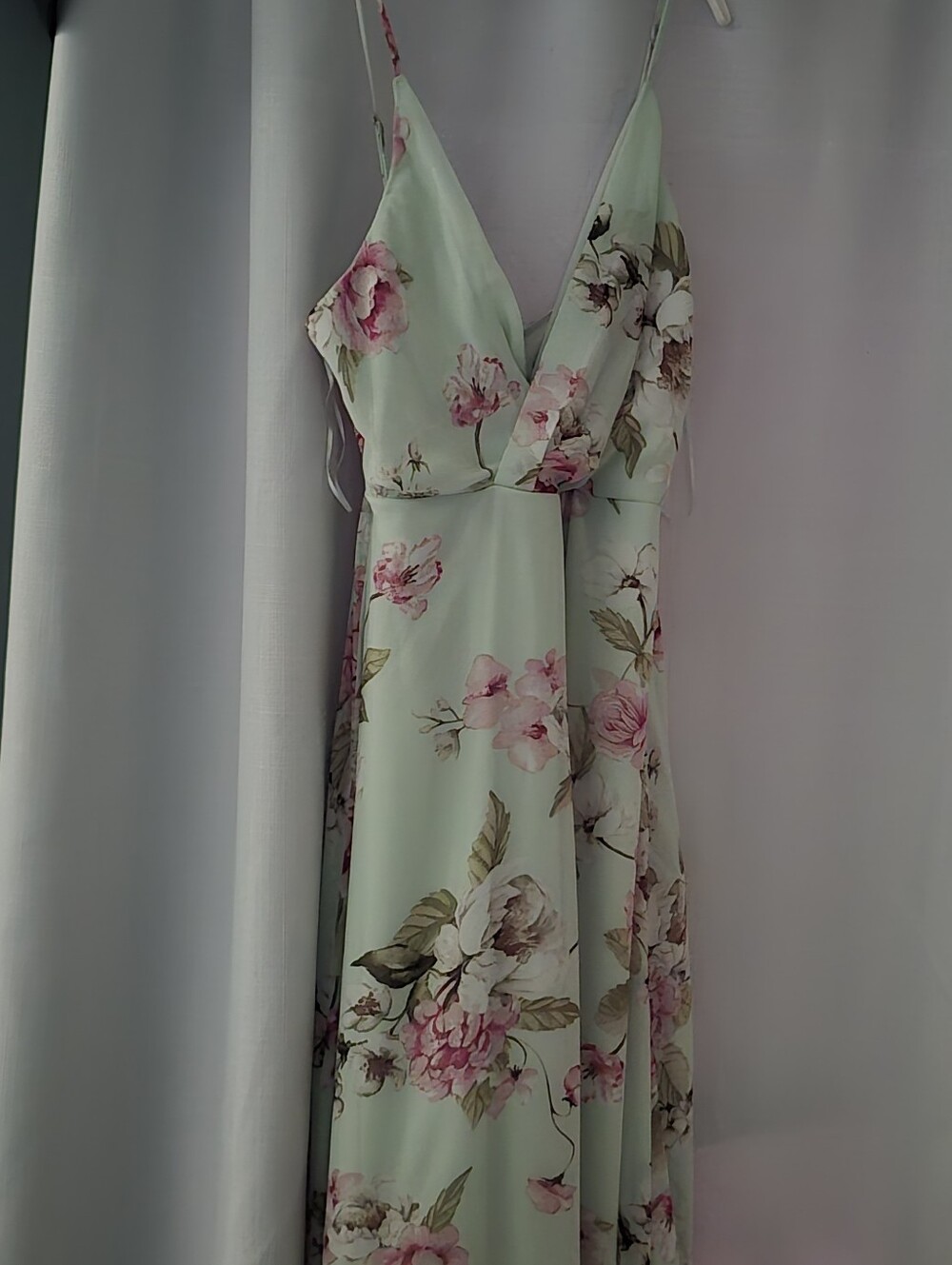 Streetwear Society Mint Green Floral Strapless Maxi Dress
